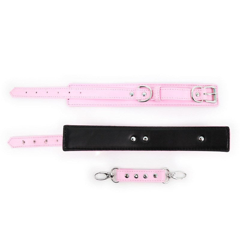 Pin Lock Heavy Cuffs - Wrist Or Ankle Restraints - Pink Wrist - Collars And Cuffs