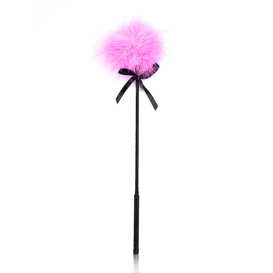 BDStyle Pink Fancy Feather Tickler With Ribbon - Ticklers