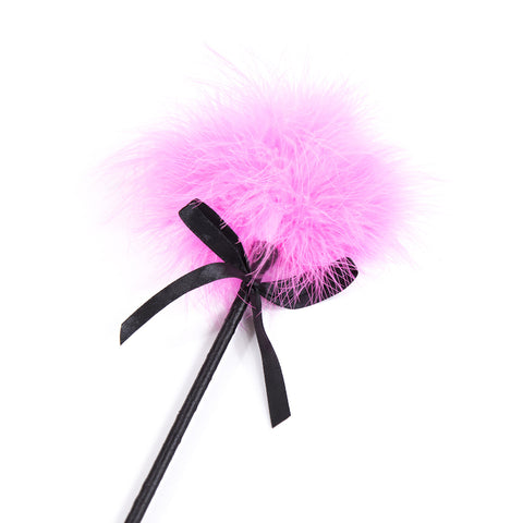 BDStyle Pink Fancy Feather Tickler With Ribbon - Ticklers