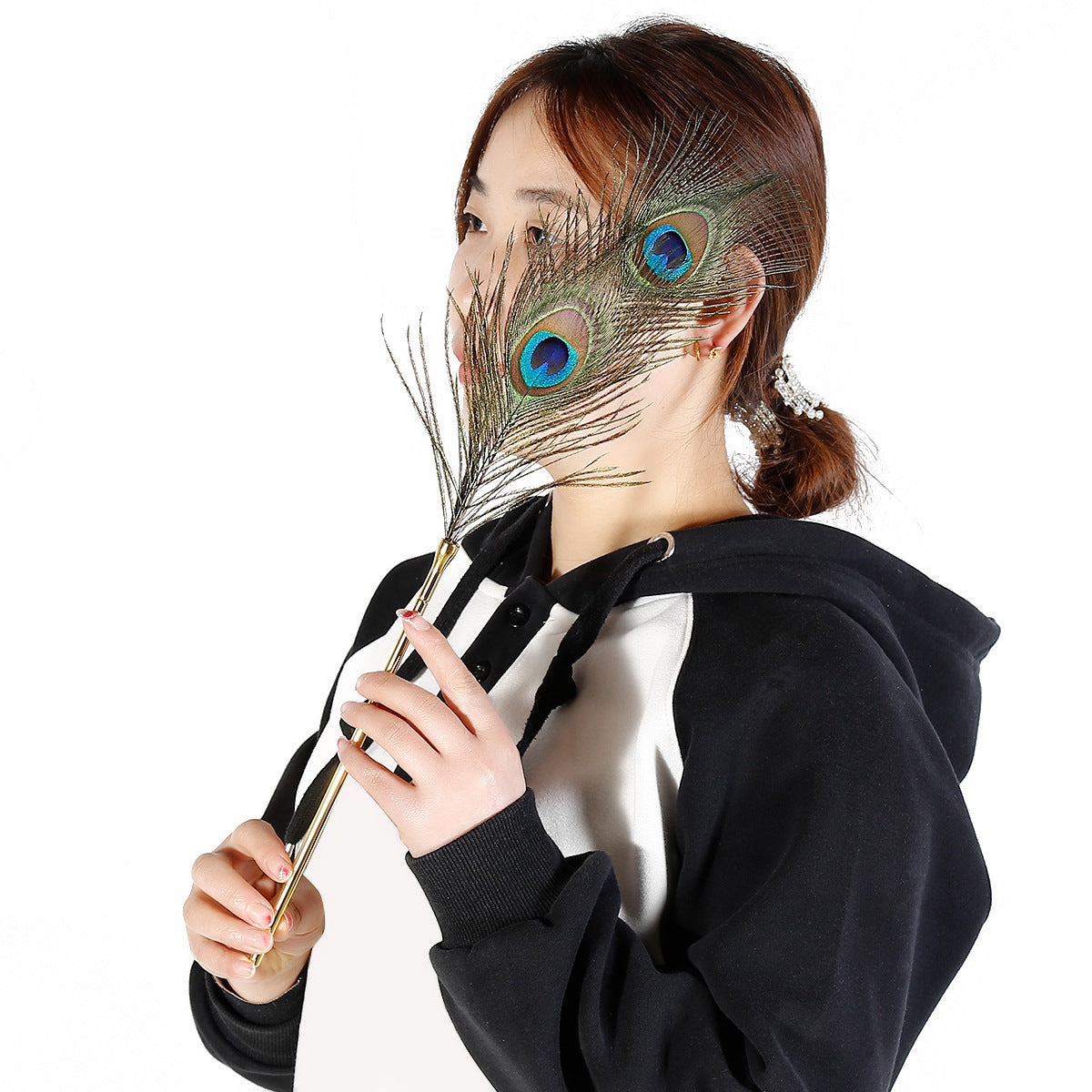 BDStyle BDSM Play Peacock Feather Tickler - - Ticklers