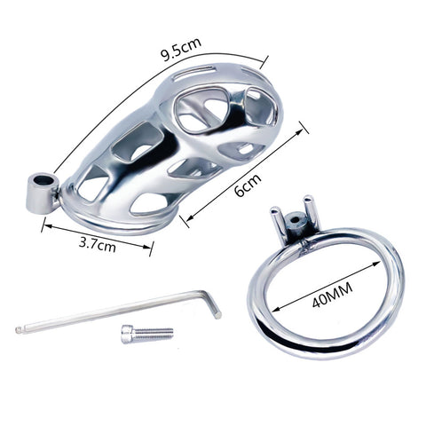 BDStyle Metal Cobra Lock Cage Large Fit - Male Chastity