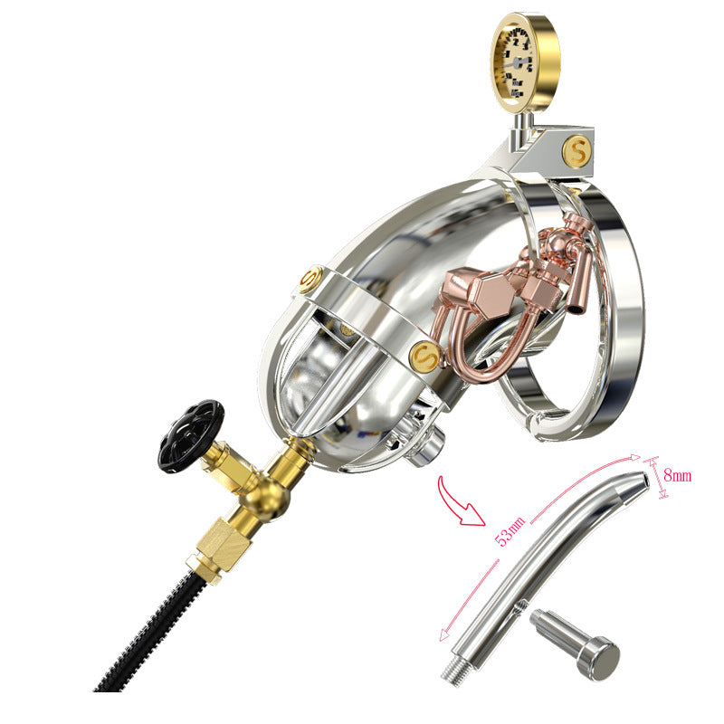 Steampunk Male Cock Cage Medium With Different Ring Size - - Male Chastity