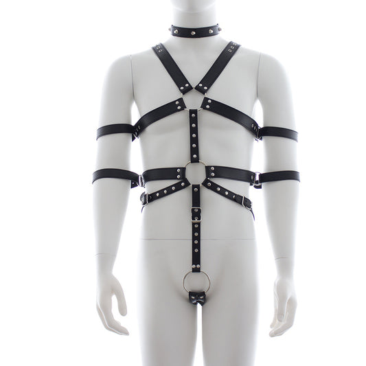 BDStyle Fetish Full Body Harness With Double Cuffs - His Fetish