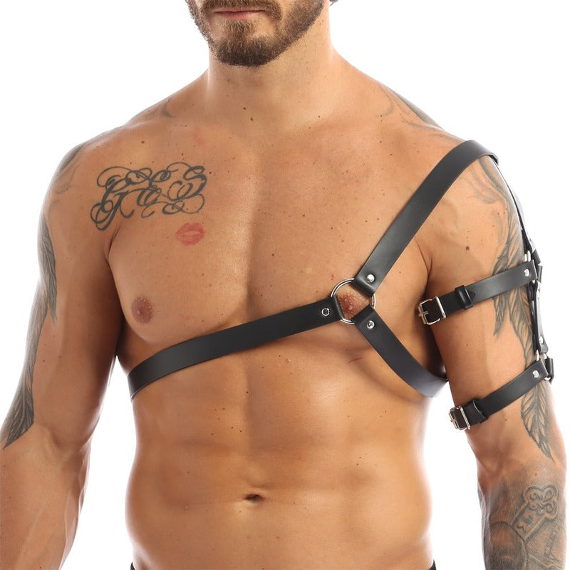 BDStyle One Shoulder Strap Body Chest Half Harness Belt - Default Title - Cuffs And Restraints