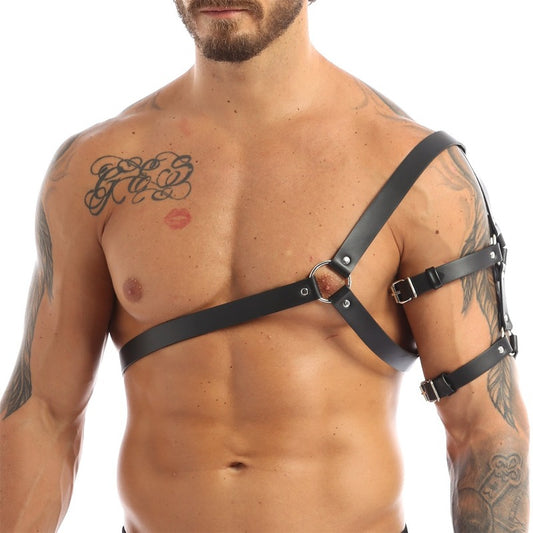 BDStyle One Shoulder Strap Body Chest Half Harness Belt - Cuffs And Restraints