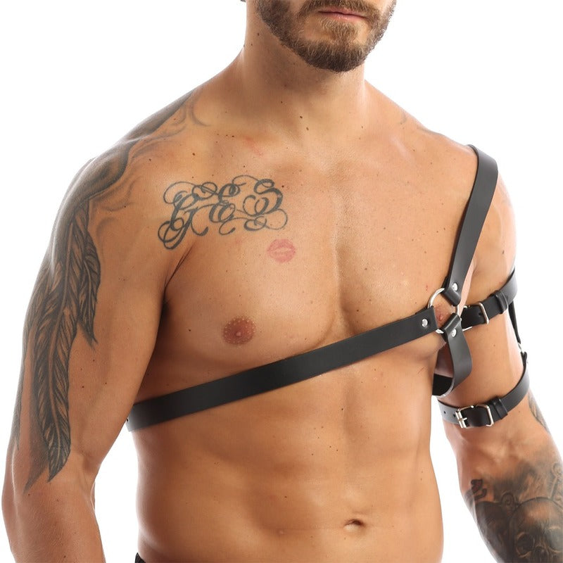 BDStyle One Shoulder Strap Body Chest Half Harness Belt - - Cuffs And Restraints