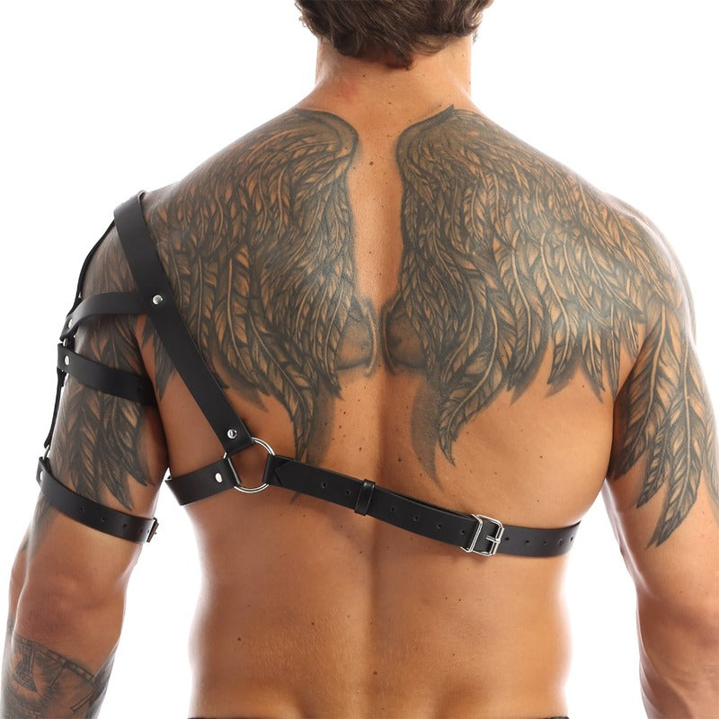 BDStyle One Shoulder Strap Body Chest Half Harness Belt - - Cuffs And Restraints