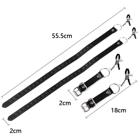 BDStyle Faux Leather Labia Clamp Belt - Pussy And Clit Toys