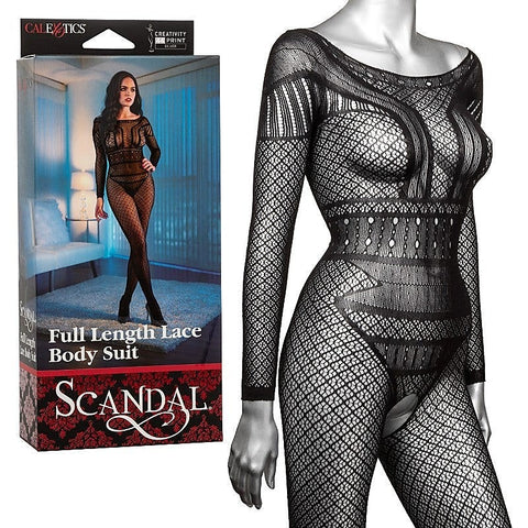 Scandal Full Length Lace Body Suit By California Exotics - Hosiery