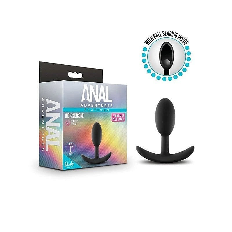 Anal Adventures Platinum Vibra Slim Plug - Butt Plugs