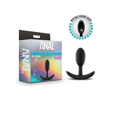 Anal Adventures Platinum Vibra Slim Plug - Butt Plugs