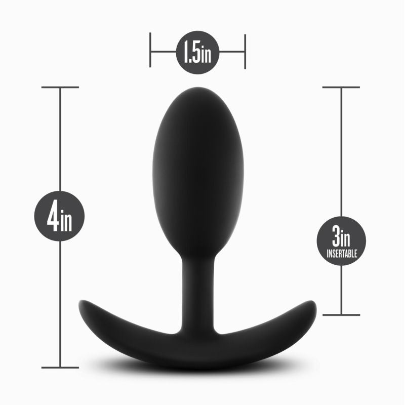Anal Adventures Platinum Silicone Vibra Plug - Butt Plugs