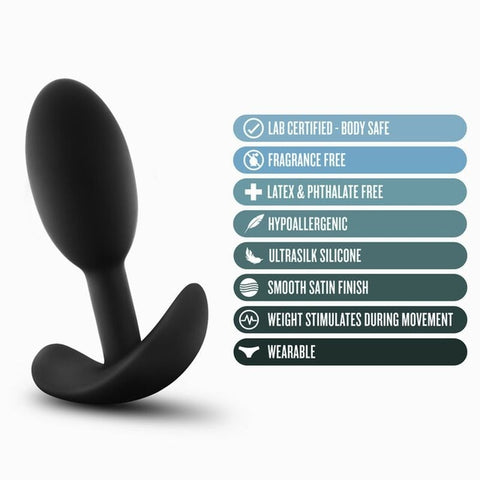 Anal Adventures Platinum Silicone Vibra Plug - Butt Plugs