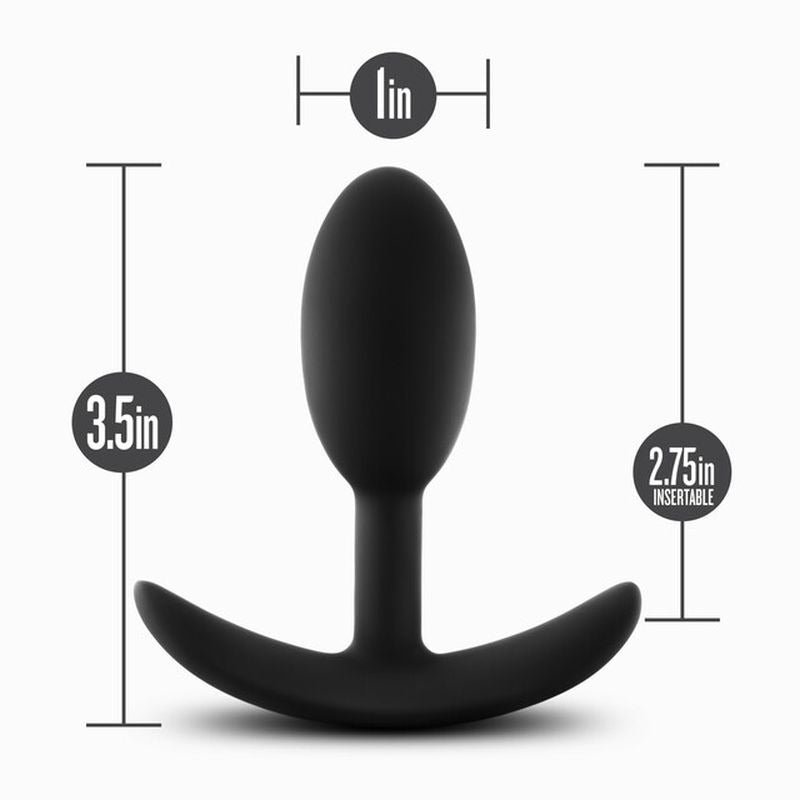 Anal Adventures Platinum Silicone Vibra Plug - Butt Plugs