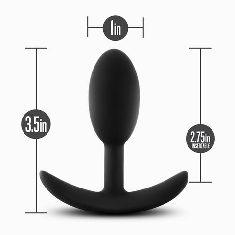 Anal Adventures Platinum Silicone Vibra Plug - Butt Plugs