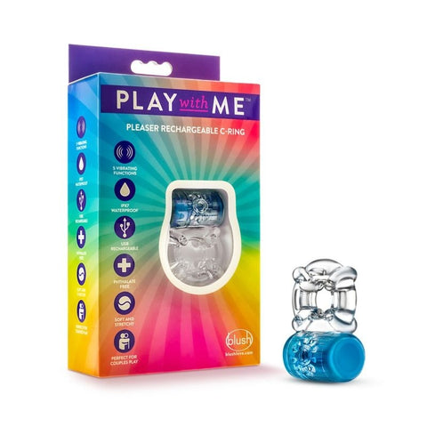 Play with Me Pleaser Rechargeable C Ring - Vibrating Cock Rings