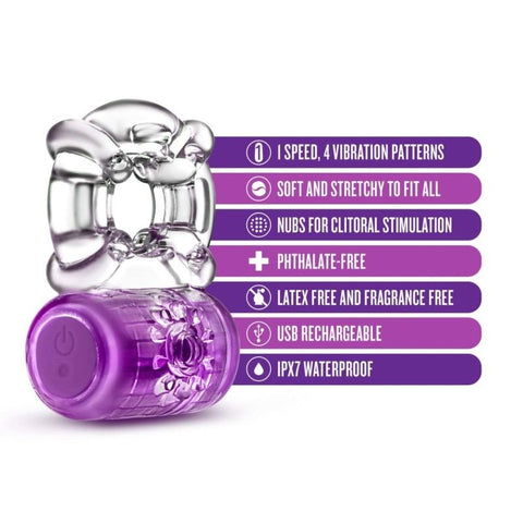 Play with Me Pleaser Rechargeable C Ring - Vibrating Cock Rings