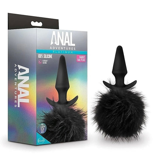Anal Adventures Platinum Rabbit Tail Plug By Blush Novelties - Butt Plugs