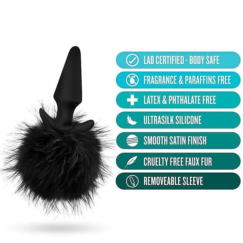 Anal Adventures Platinum Rabbit Tail Plug By Blush Novelties - Butt Plugs