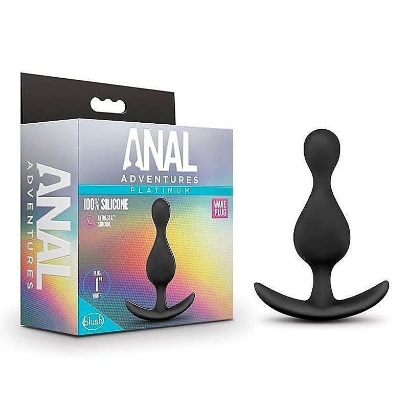 Anal Adventures Platinum Wave Plug By Blush Novelties - Butt Plugs
