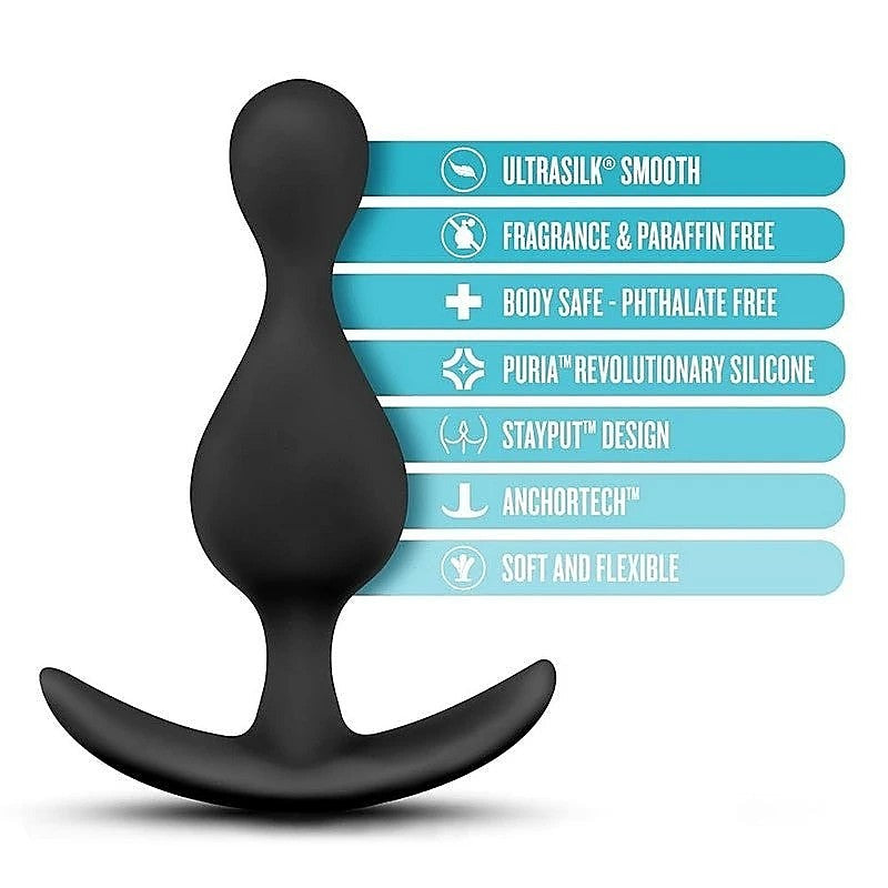 Anal Adventures Platinum Wave Plug By Blush Novelties - Butt Plugs