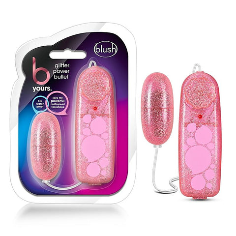 B Yours Glitter Power Bullet - Blue - Bullet Vibrators