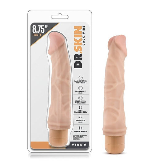 Dr. Skin Cock Vibe 6 - 8.5'' Cock - Flesh - Vibrating Dildos
