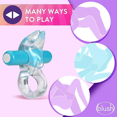 Play With Me Bull Vibrating C-Ring by Blush Novelties - Vibrating Cock Rings