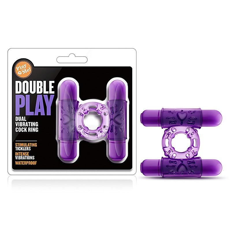 Play With Me Double Play Dual Vibrating Cock Ring - Vibrating Cock Rings