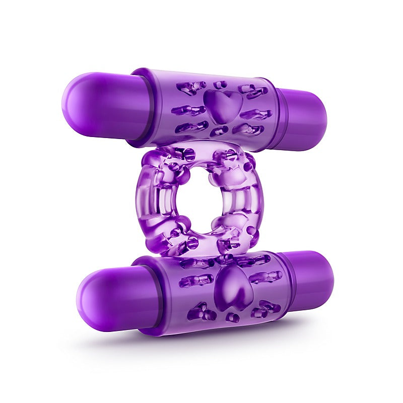 Play With Me Double Play Dual Vibrating Cock Ring - Vibrating Cock Rings