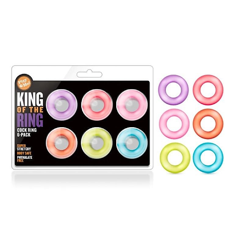 Play With Me King of the Ring Cock Rings Set of 6 - Cock Ring Sets