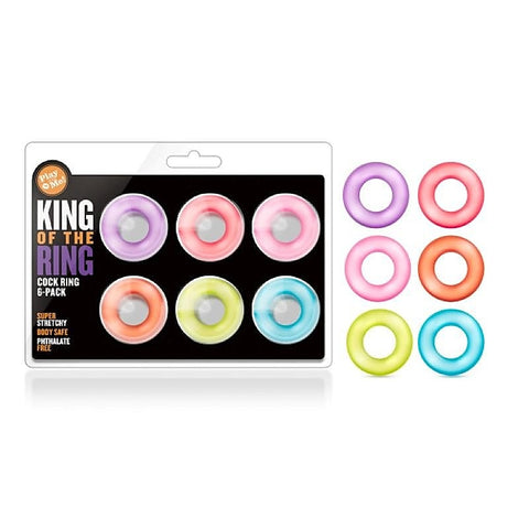 Play With Me King of the Ring Cock Rings Set of 6 - Cock Ring Sets