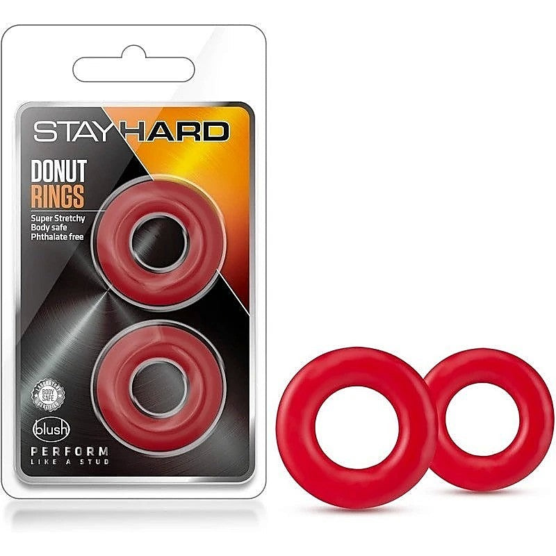 Stay Hard Donut Cock Ring Set By Blush Novelties - Cock Ring Sets