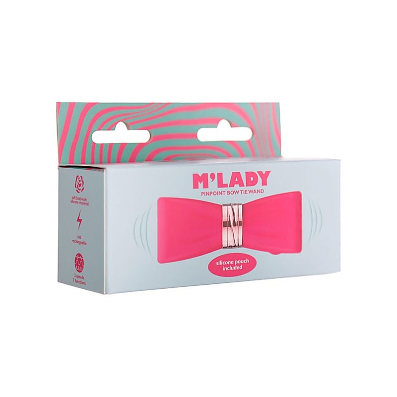 M-Lady Pinpoint Bow Tie Clitoral Wand Massager - Clit Ticklers and Pulsators