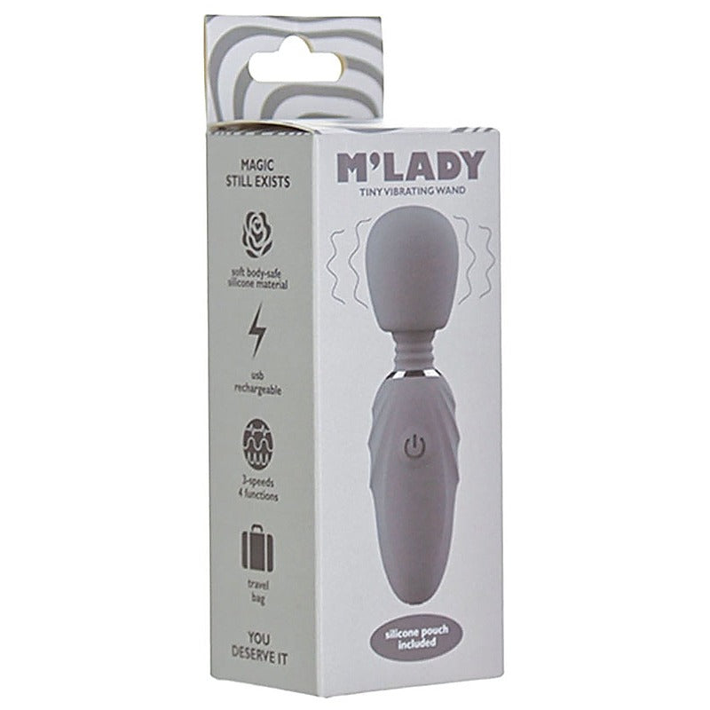 M-Lady Tiny Rechargeable Vibrating Wand Massager - Body Wands