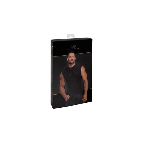 Noir Handmade Onyx Skin Sleeveless Cut Tank Black