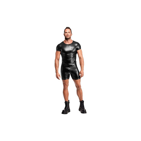 Noir Handmade Elastic Powerwetlook Vexen Tee Black