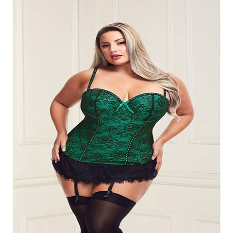 Bustier And G-String Set By Baci Lingerie - Bustiers and Corsets