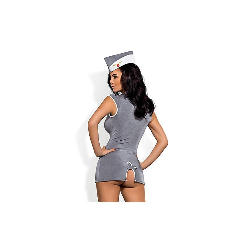 Stewardess 3 Piece Sexy Womens Costume By Obsessive - Fancy Dress Ups