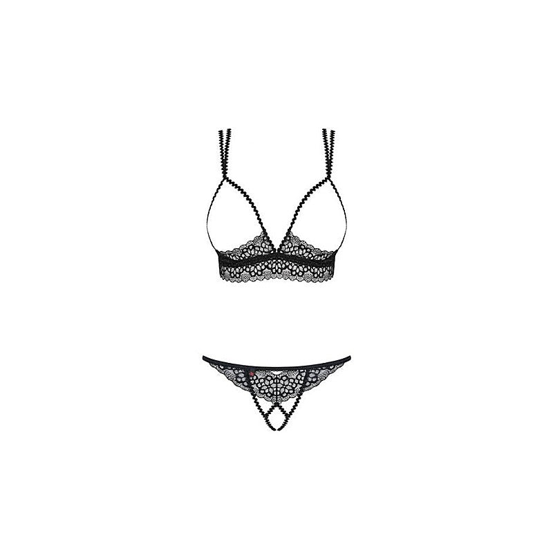 Liferia Sexy Womens Cupless Set By Obsessive - Bras and Bra Sets