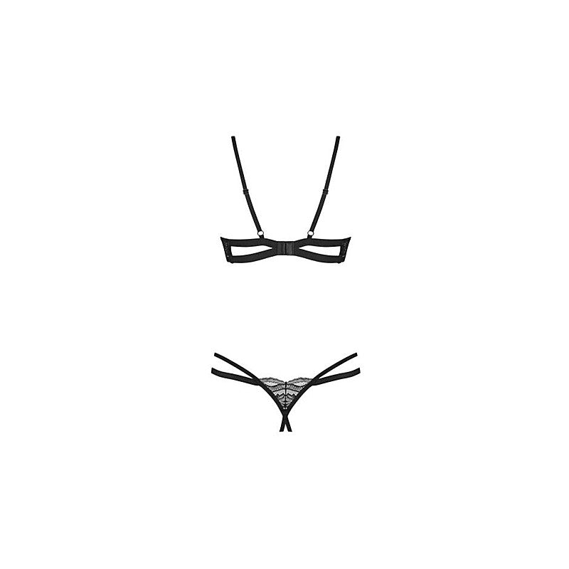 Nutris 2 Piece Crotchless Bra Panty Set By Obsessive - Bras and Bra Sets