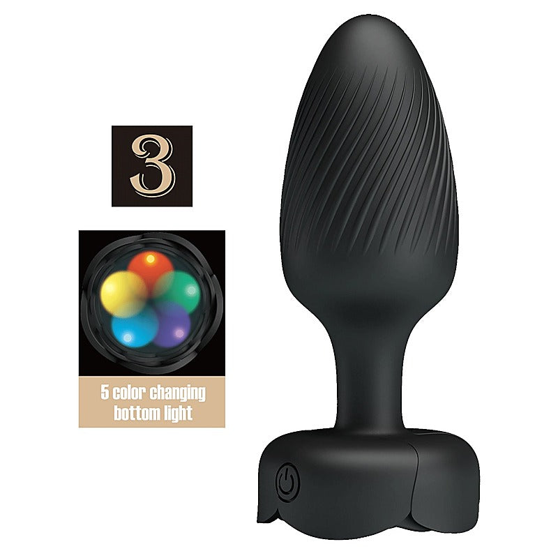 Osborn Light-Up Vibrating Anal Play Plug By Baile - Butt Plugs