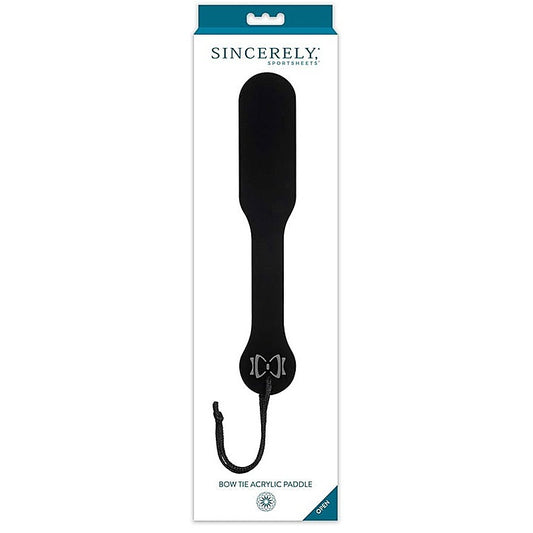 Sincerely Bow Tie Acrylic Spanking Paddle By Sportsheets - Paddles And Slappers