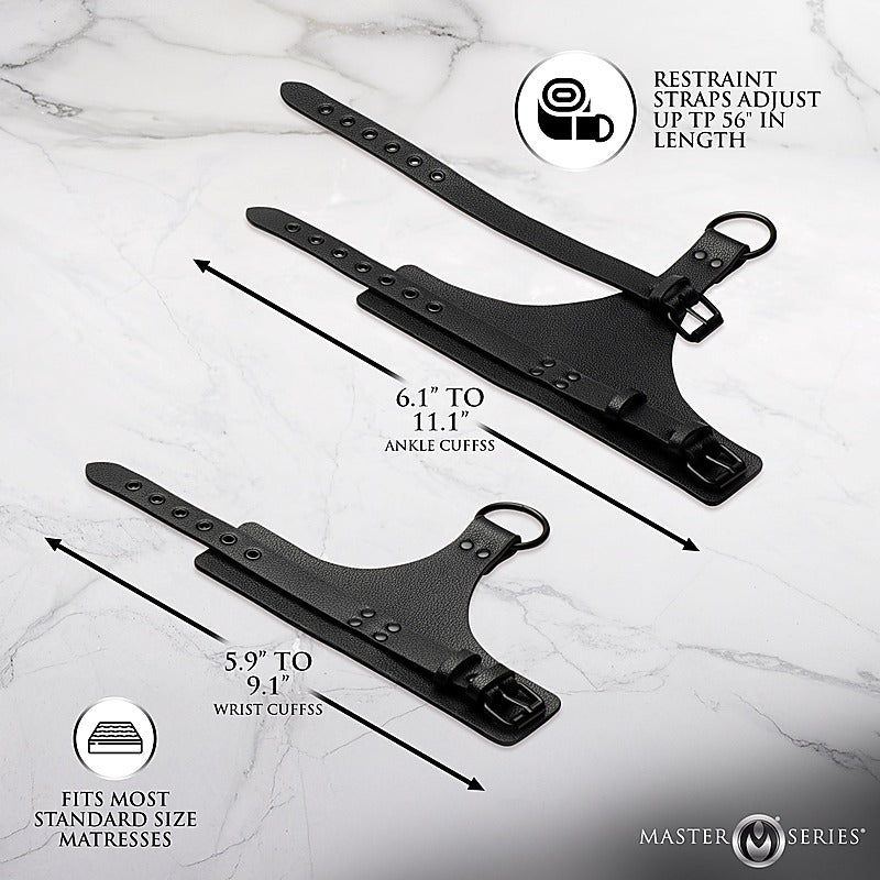 Master Series All Access Bed Restraint Kit By Xr Brands - Bondage Kits