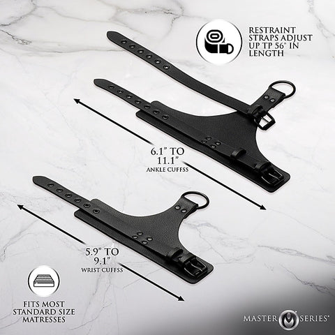 Master Series All Access Bed Restraint Kit By Xr Brands - Bondage Kits