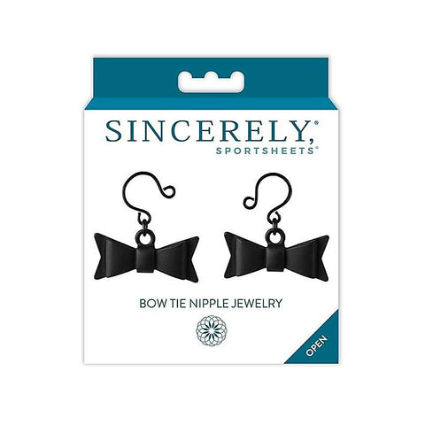 Sincerely Bow Tie Adjustable Nipple Jewelry By Sportsheets - Breast and Nipple Toys
