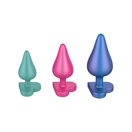Love Honey Romp Luster Silicone Butt Plugs Set - Butt Plugs
