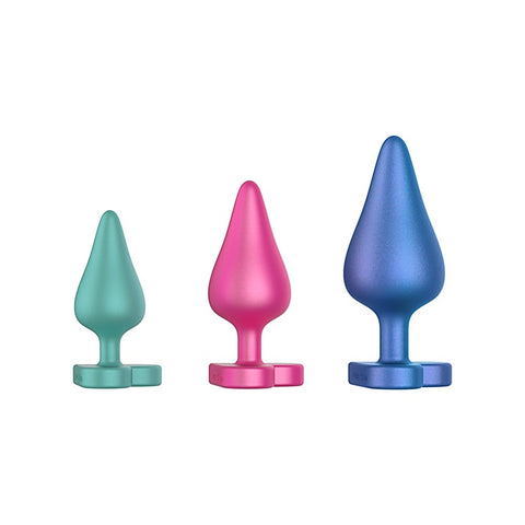 Romp Luster Silicone Butt Plugs Set By Love Honey - Butt Plugs