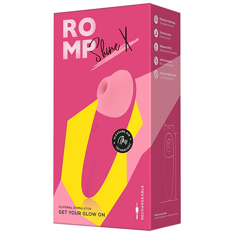Romp Shine X Rechargeable Clitoral Suction Vibe - Clit Ticklers and Pulsators