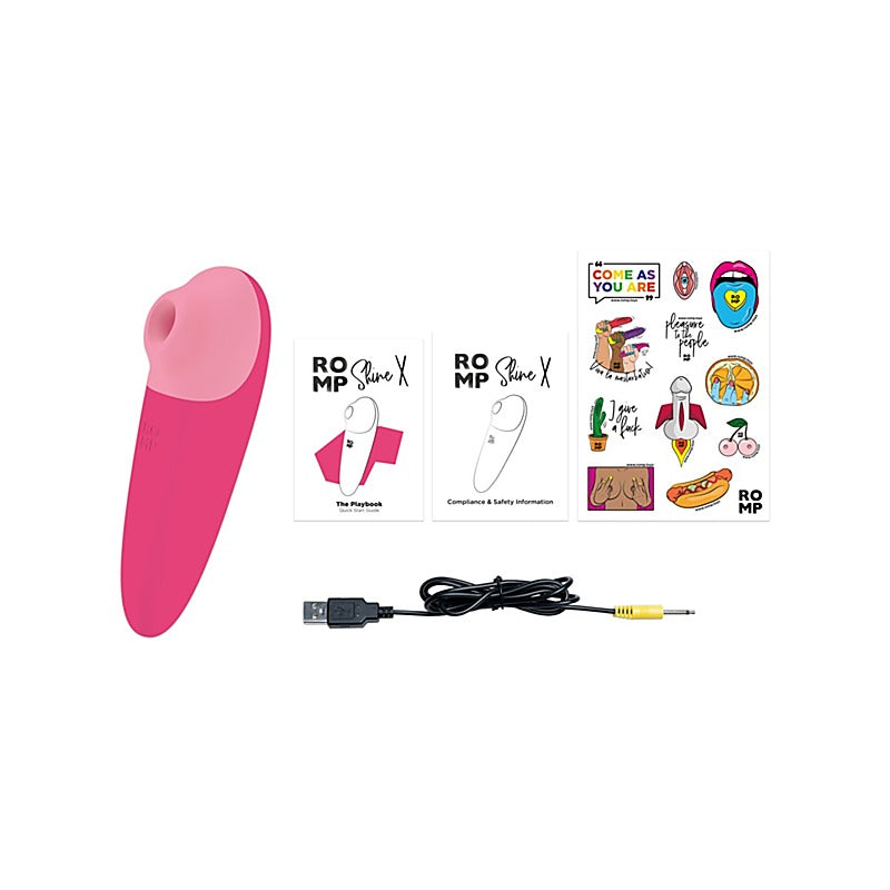 Romp Shine X Rechargeable Clitoral Suction Vibe - Clit Ticklers and Pulsators